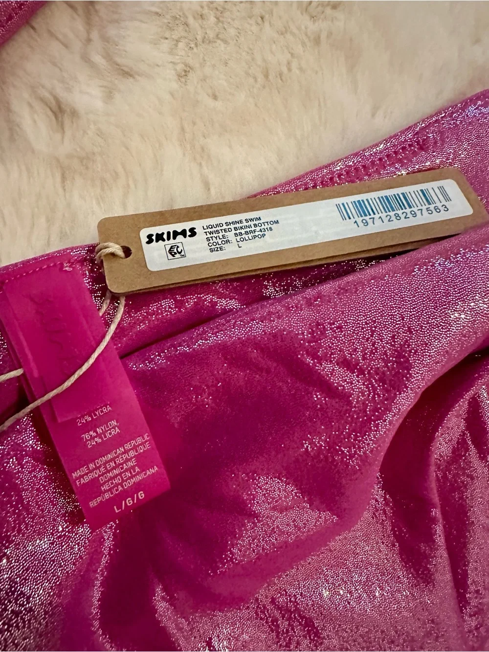SKIMS Shimmer Magenta Bikini Set